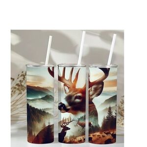 Deer Design 20oz Stainless Steel Tumbler Comes